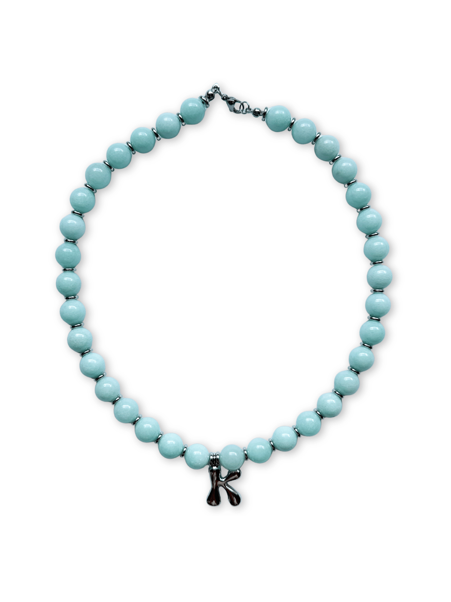 Benson Initial Necklace - Amazonite