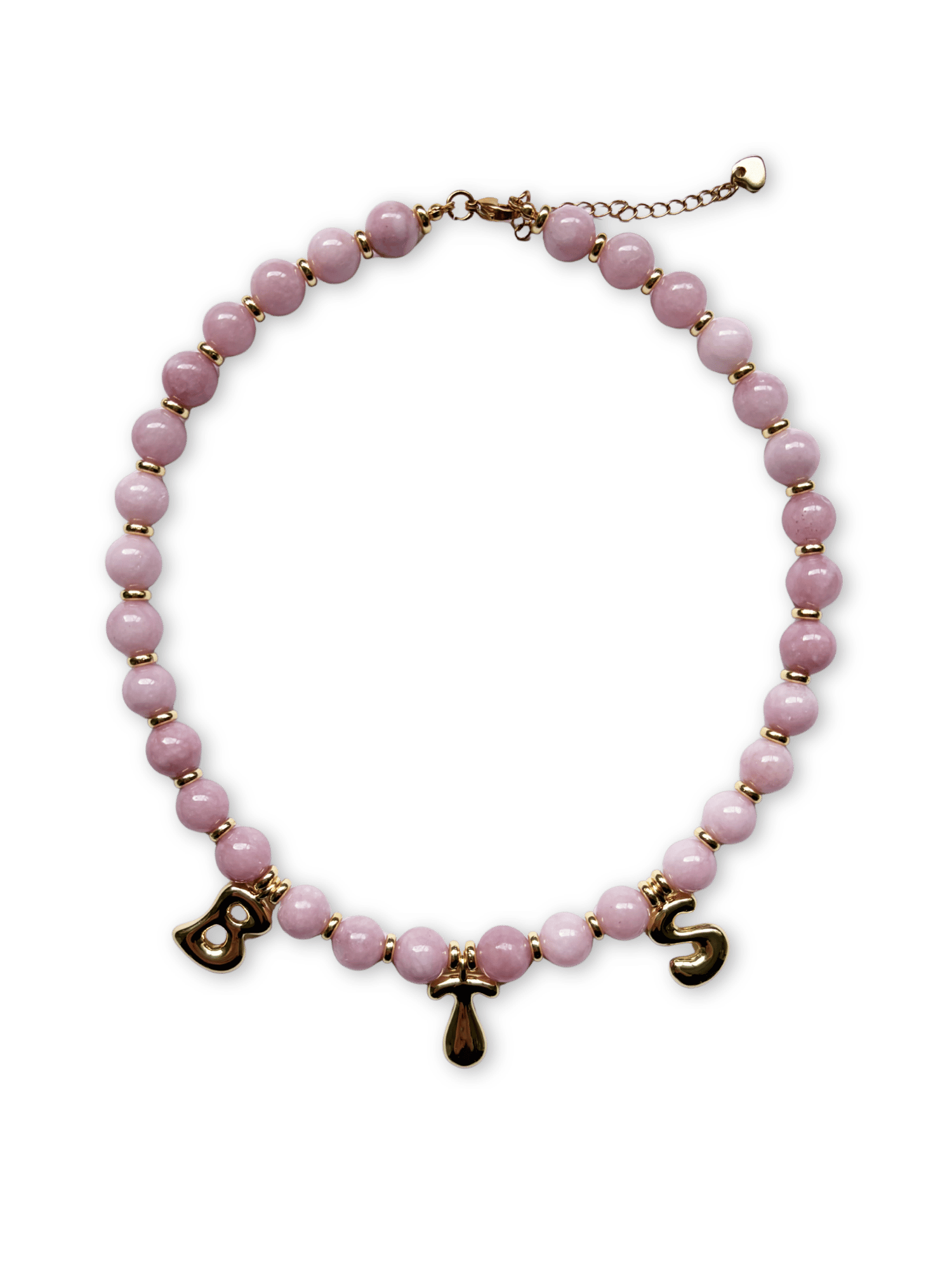Benson Initial Necklace - Kunzite