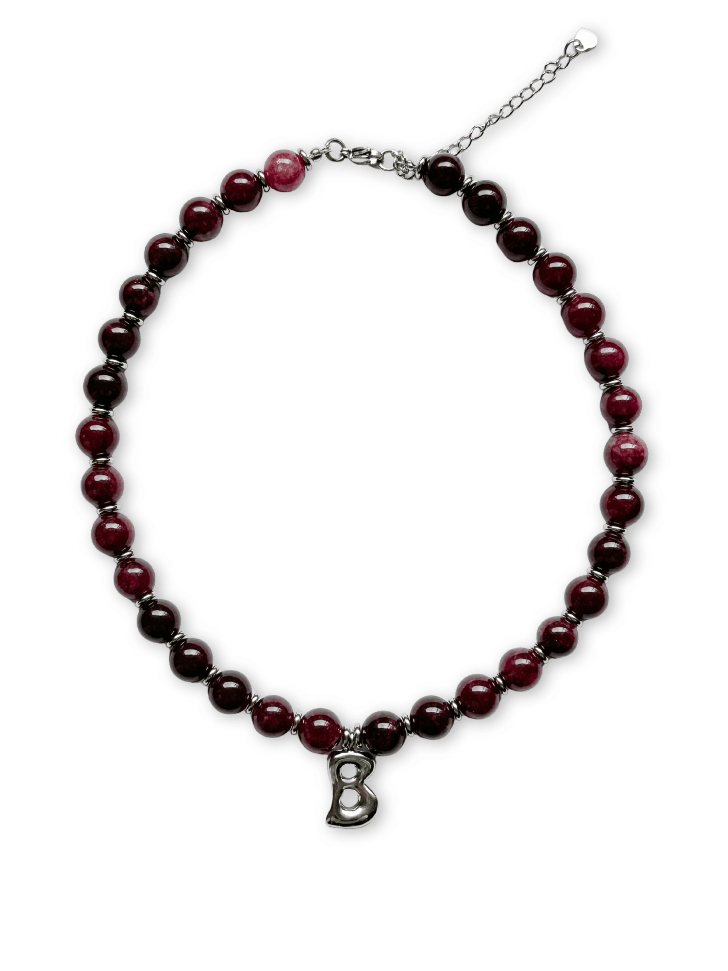 Benson Initial Necklace - Lepidolite