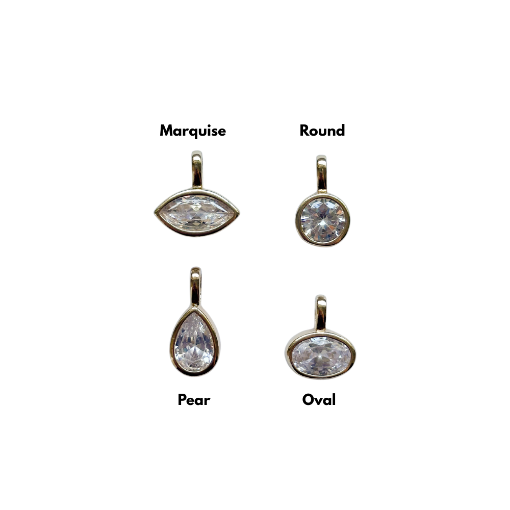 Aiyla Gold Bezel Charm Necklace