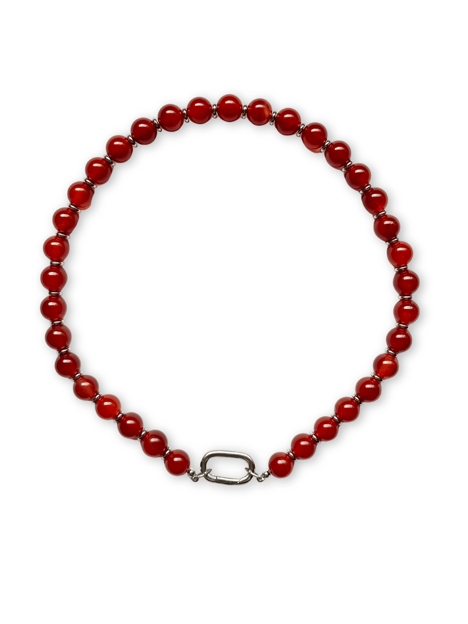 Colbie Charm Clasp Necklace - Red Agate