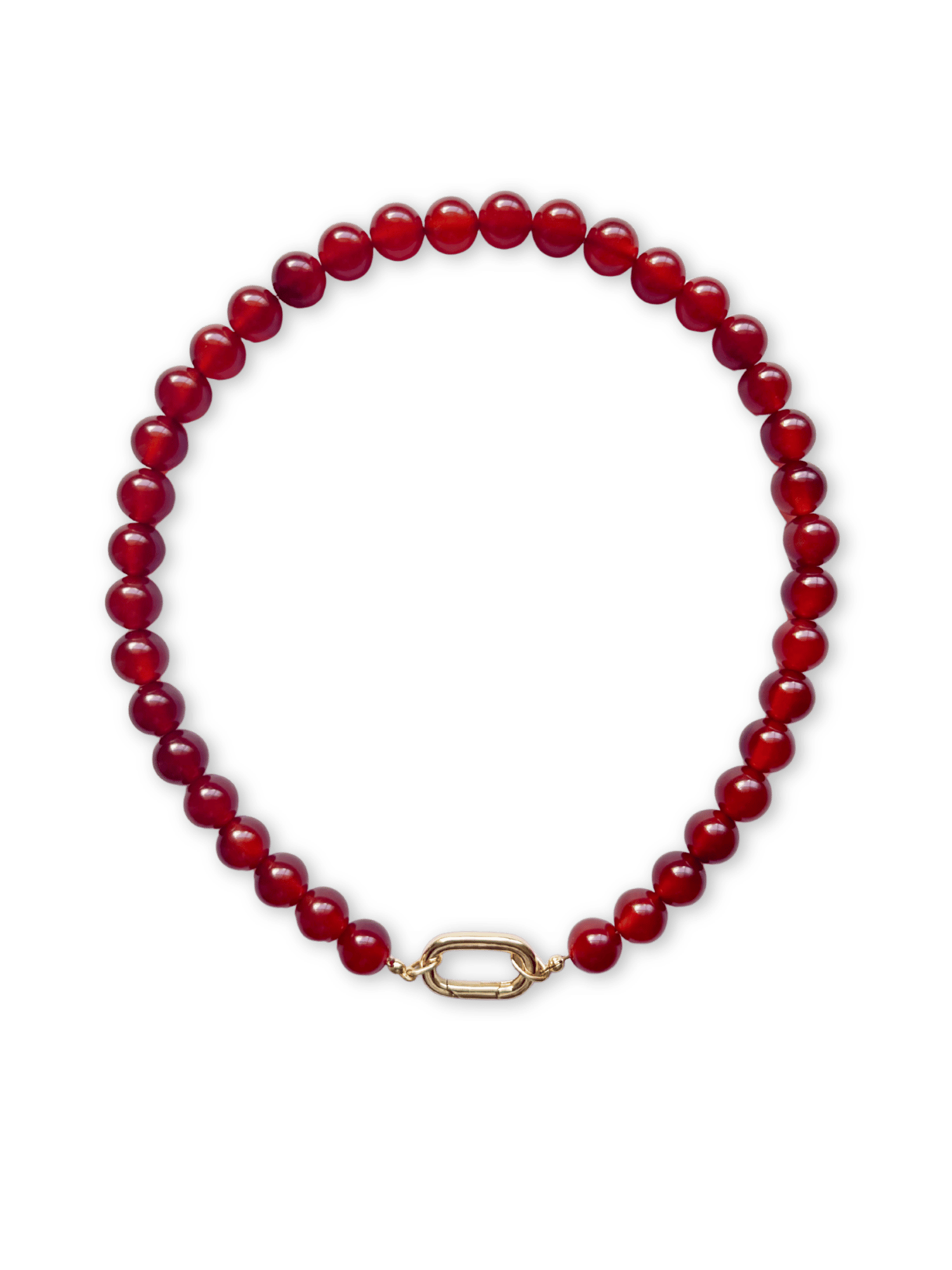 Colbie Charm Clasp Necklace - Red Agate
