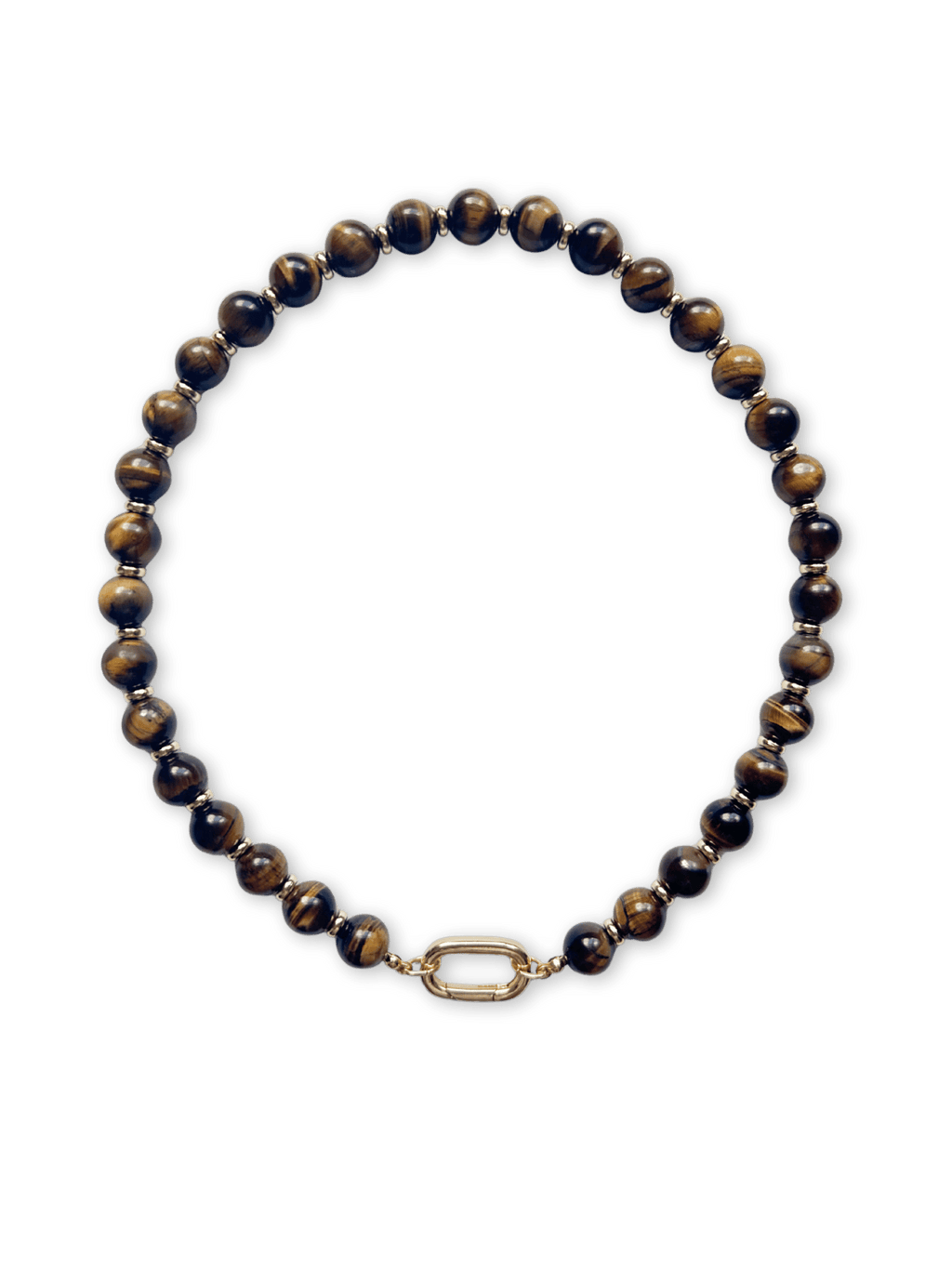 Colbie Charm Clasp Necklace - Tiger's Eye