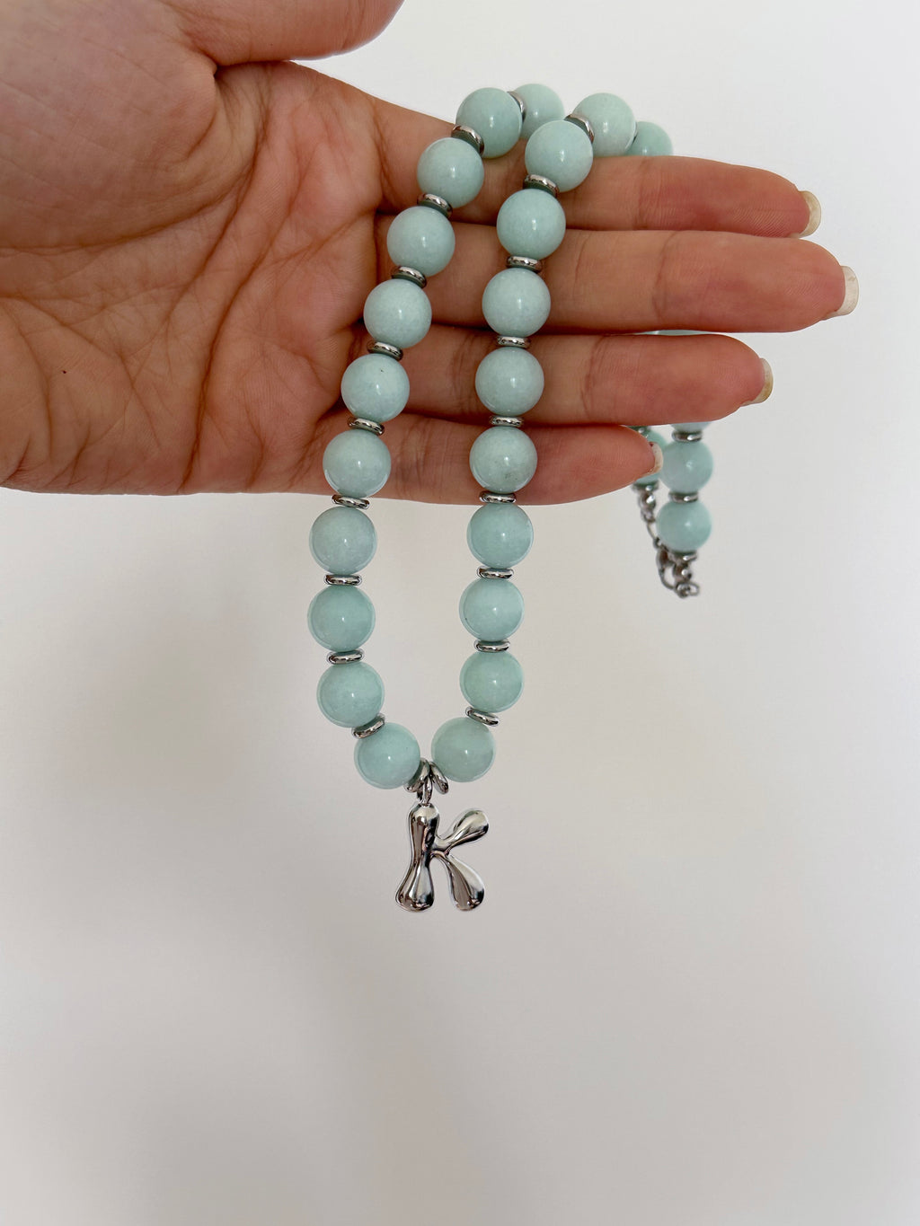 Benson Initial Necklace - Amazonite