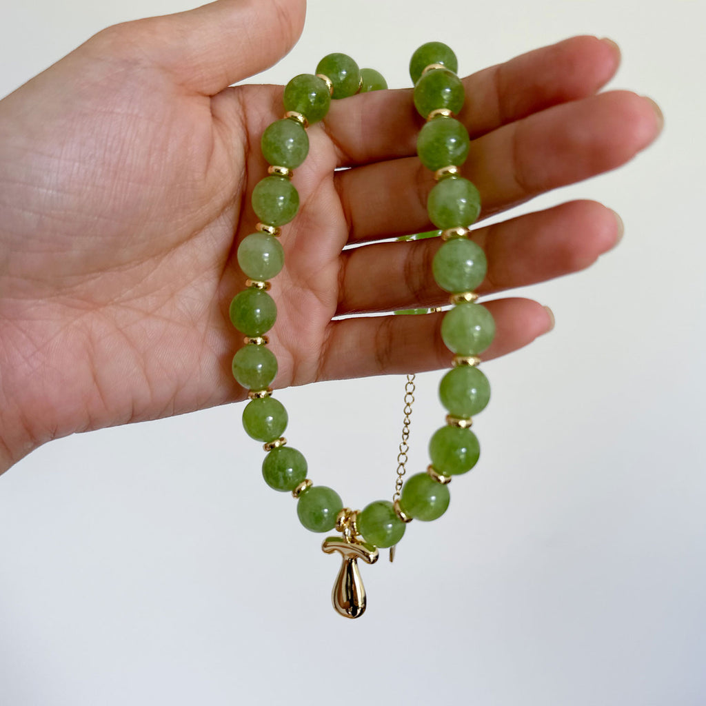 Benson Initial Necklace - Peridot