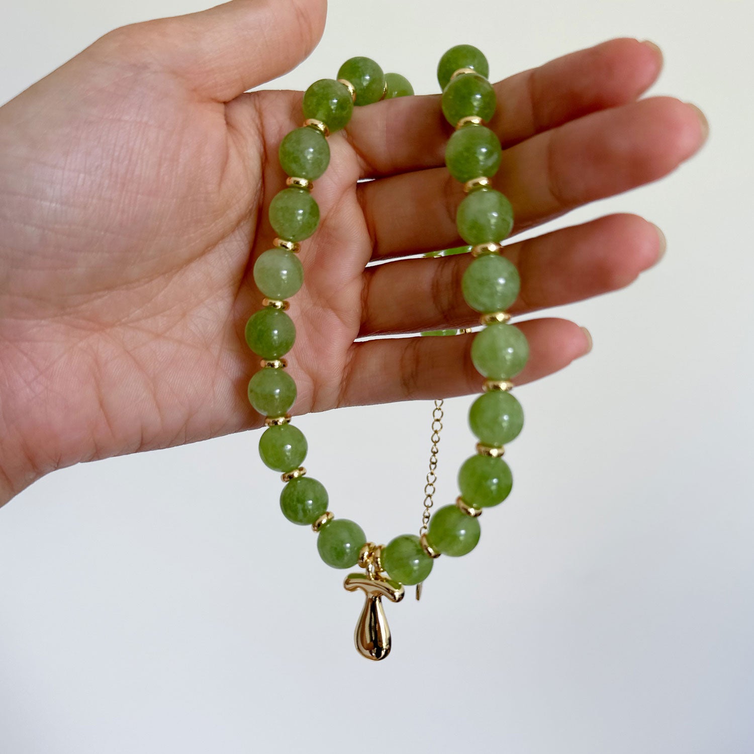 Benson Initial Necklace - Peridot
