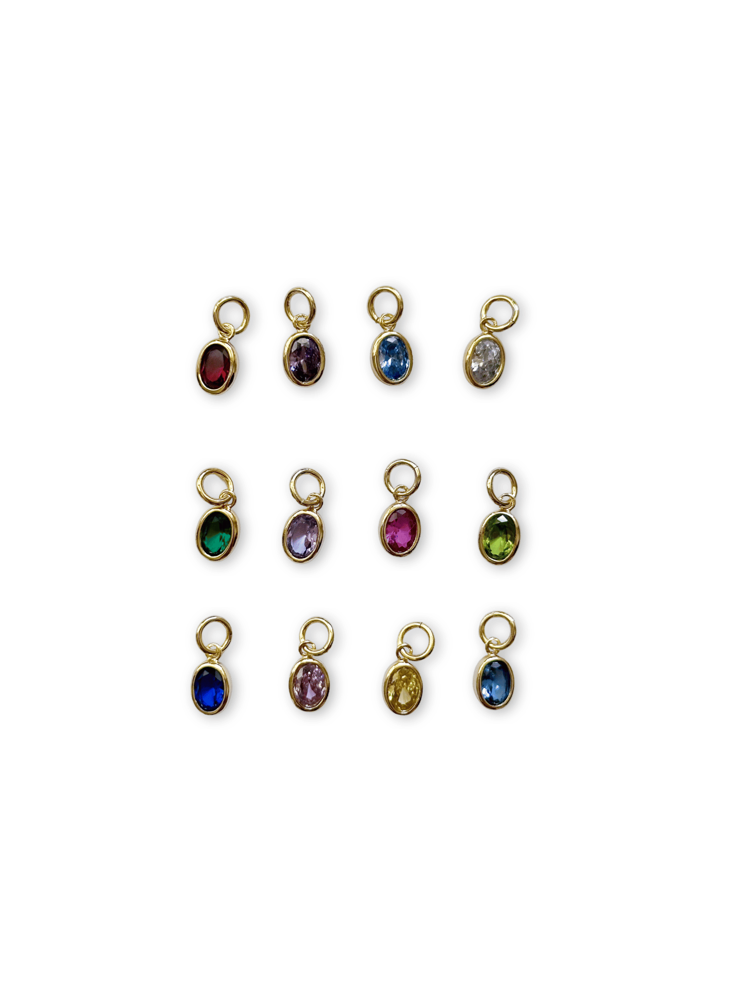 Birthstone Charm - Gold