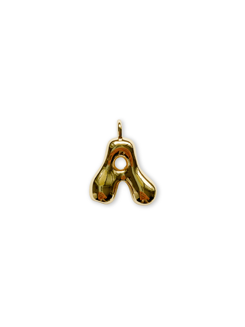 Bubble Initial Charm - Gold