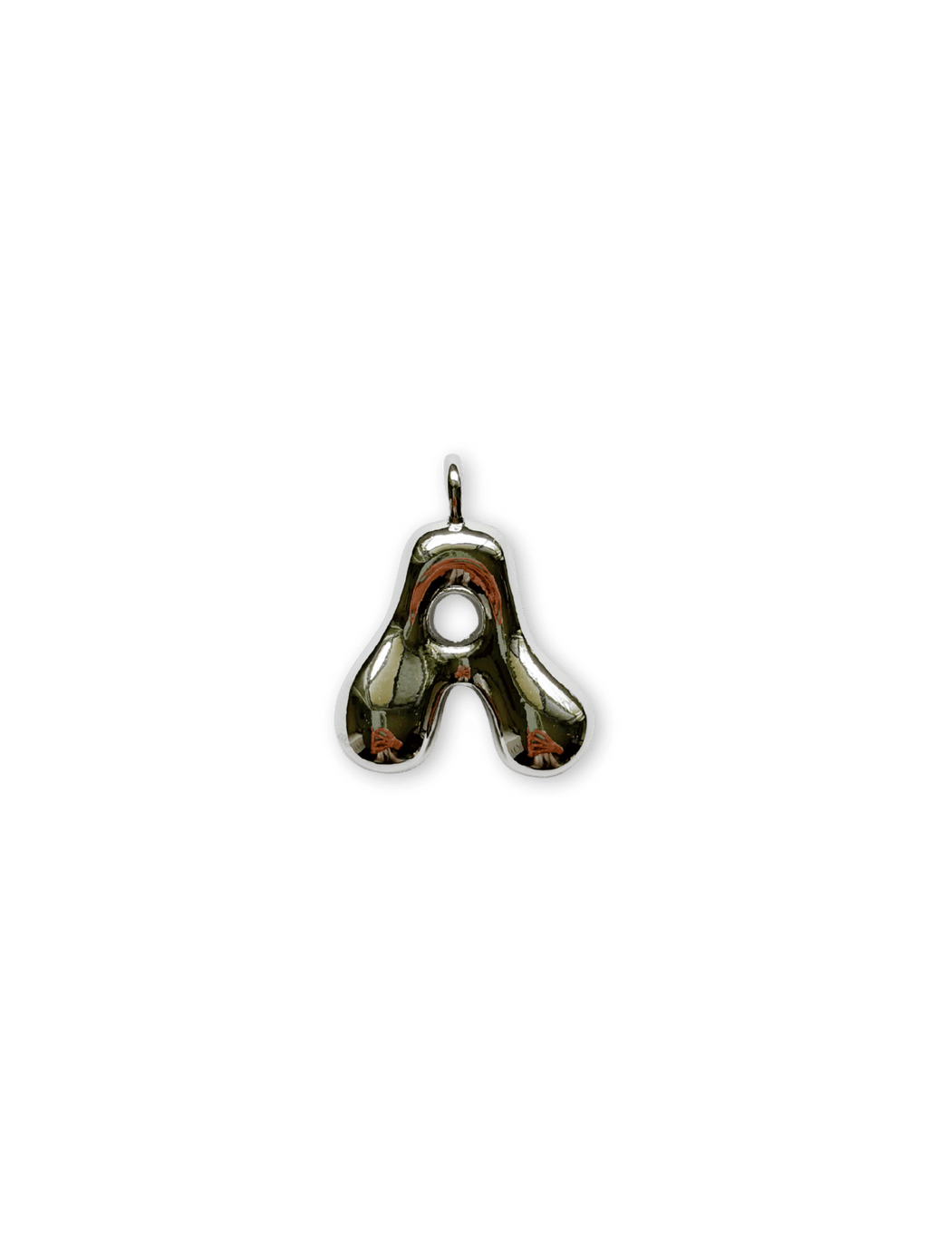 Bubble Initial Charm - Silver