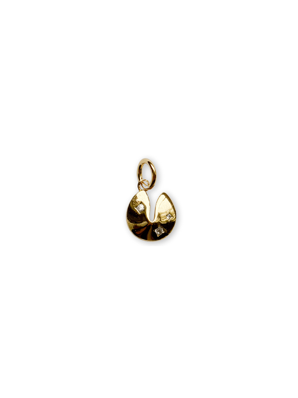 Fortune Cookie Charm - Gold