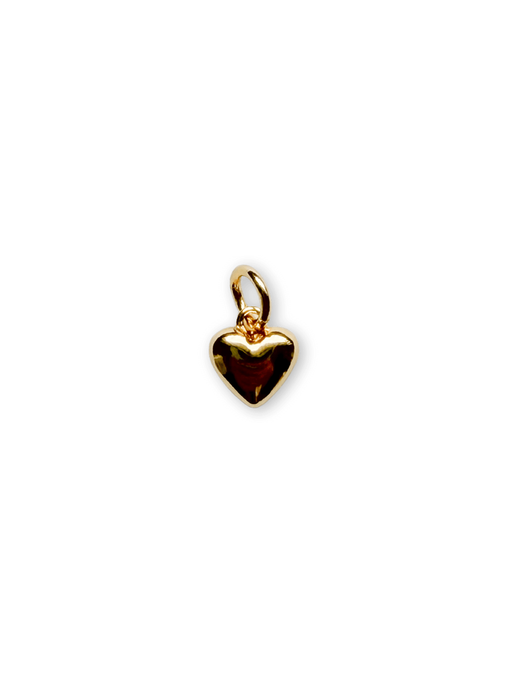 Puffy Heart Charm - Gold