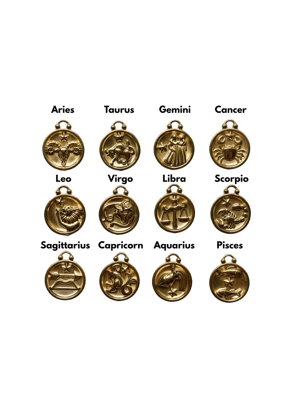Zodiac Charm - Gold