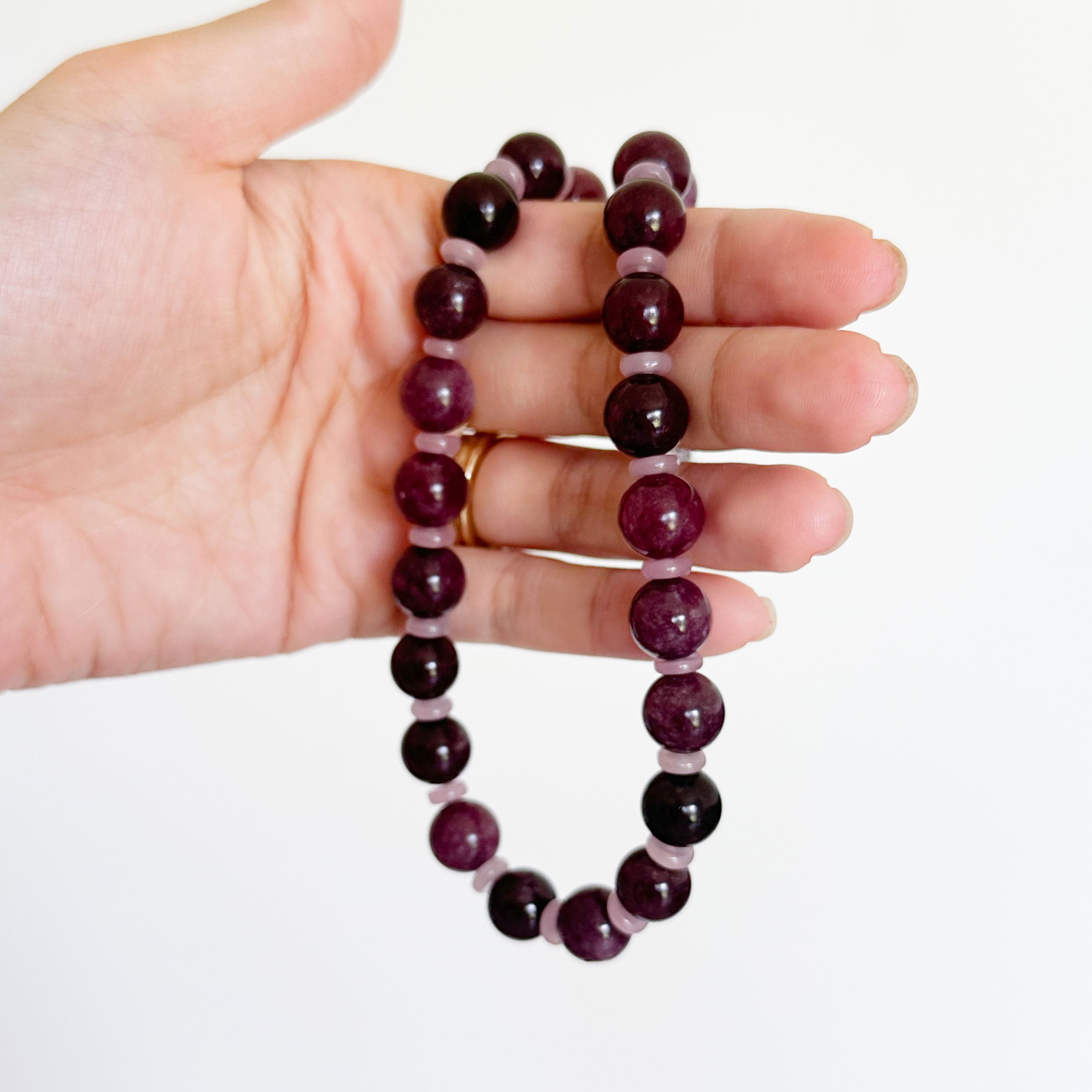 Peppa Necklace - Lepidolite