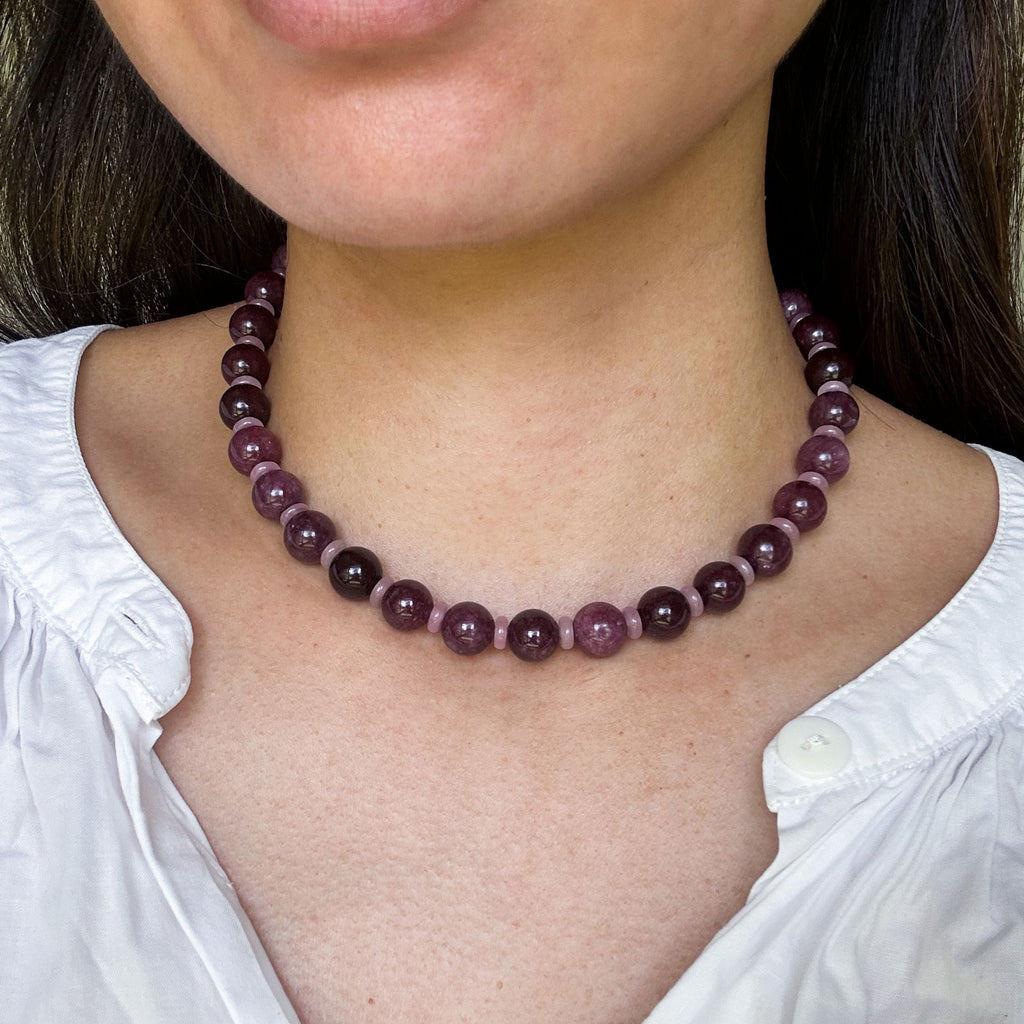 Peppa Necklace - Lepidolite