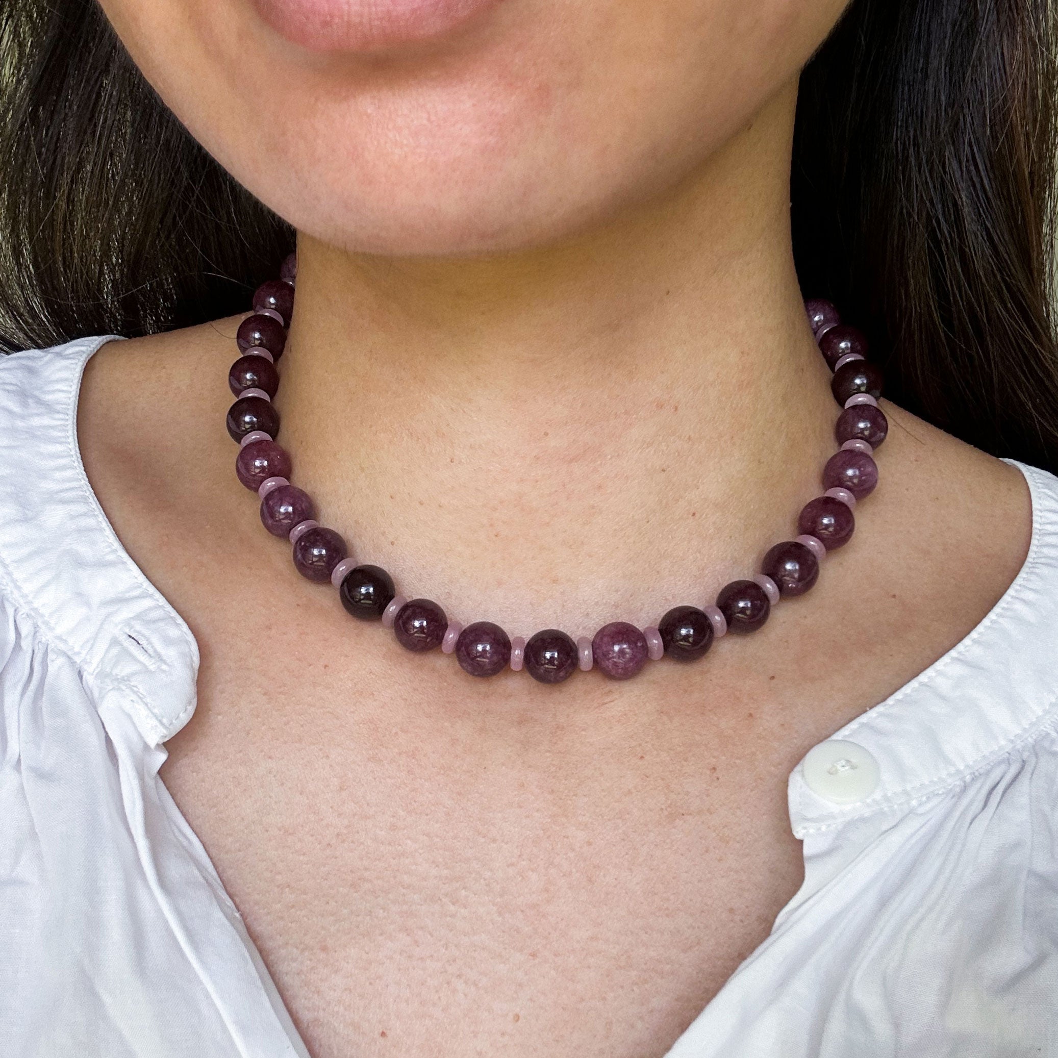 Peppa Necklace - Lepidolite