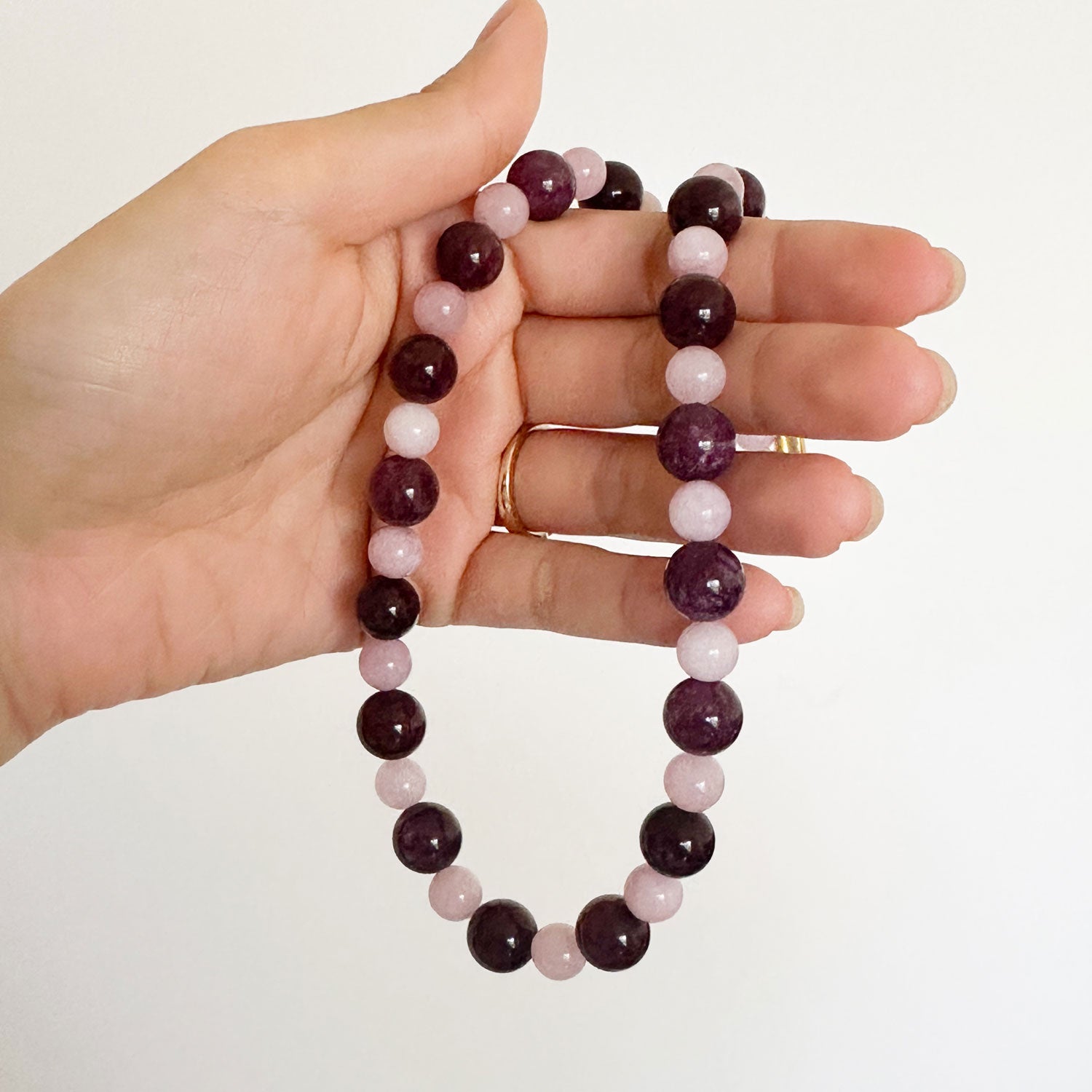 Remy Necklace - Lepidolite/Kunzite