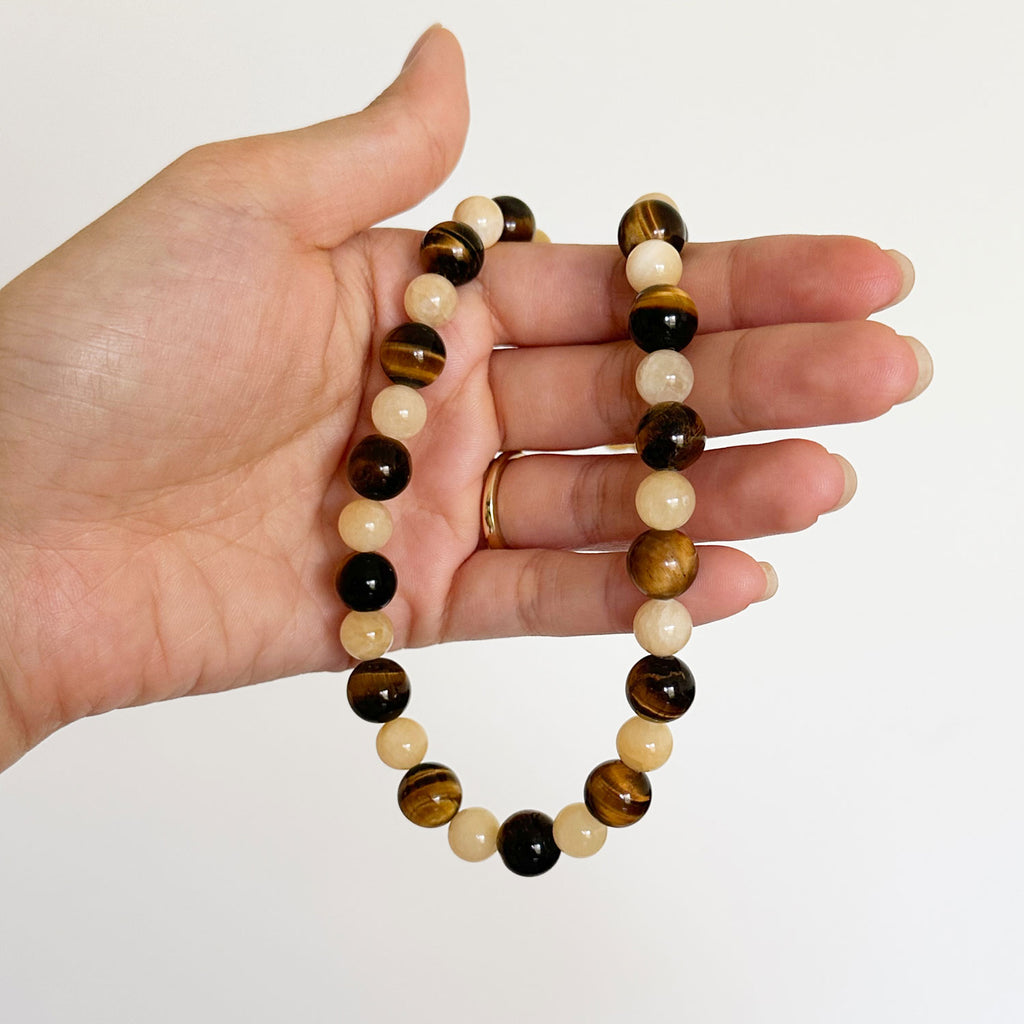 Remy Necklace - Tiger's Eye/Yellow Jasper