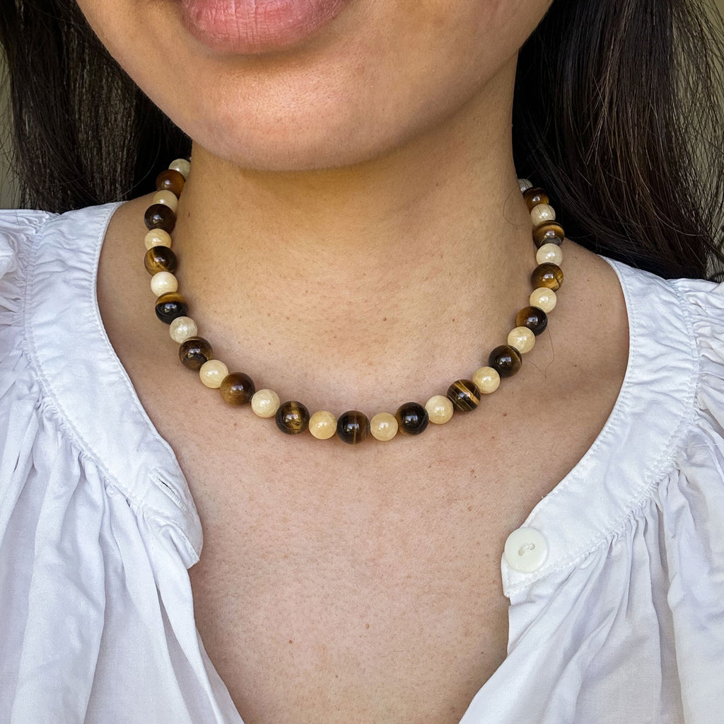 Remy Necklace - Tiger's Eye/Yellow Jasper