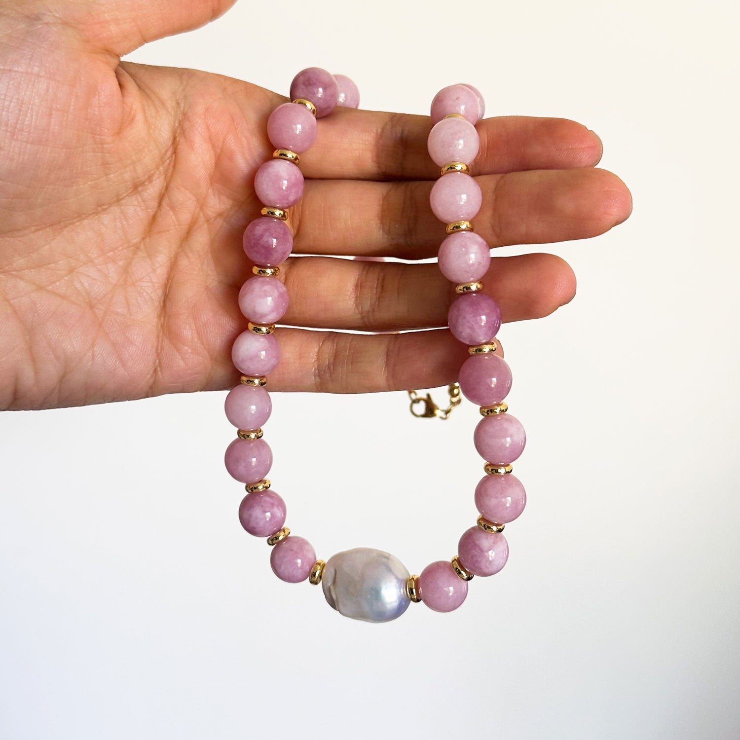 Toshi Gold Beaded Pearl Necklace